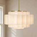 Modern Geometric Chandelier, 16" D × 8.5" H