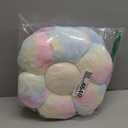 2 Pcs Colorful Throw Pillows, Daisy Shaped Flower Floor Plush Pillows Set, Cute Preppy Room Decor Decorative Throw Pillows for Girls Bedroom Decor (Multicolour Purple & Multicolour Pink, 15 INCH)