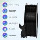 Comgrow TPU Filament, 1.75mm, 95A Soft TPU Flexible 3D Printer Filament Black 1kg (2.2lbs), Dimensional Accuracy +/- 0.02 mm, Fit Most FDM Printer