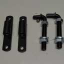 2 Pack Steel J-Bolt Hinge with Plate,Heavy-Duty Welded Hingefor Doors Gates,Heavy-Duty Driveway Gates for Welding on Larger Iron or Steel Gates(Black,A-5/8)