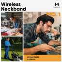 MIPEACE Bluetooth Earplug Headphones, Neckband Ear Protection Work earbuds-29db Noise Reduction Safety Headphones with Replacement Buds,19+Hour Battery for Lawn Mowing DIY (Grey)
