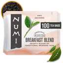 Numi Organic Breakfast Blend Tea | 100 Black Tea Bags | Assam, Ceylon & Darjeeling Black Teas | Caffeinated (EXP 06/17/29)