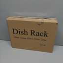SNTD Dish Drying Rack - Small Dish Rack for Kitchen Counter, Stainless Steel Dish Drainer with Utensil Holder and Drainboard, 11" W x 15" L (Silver)
