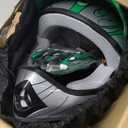 TCMT Dot Youth & Kids Motocross Offroad Street Green Flame Motorcycle Youth Helmet Dirt Bike Motocross ATV Helmet+Goggles+Gloves, S