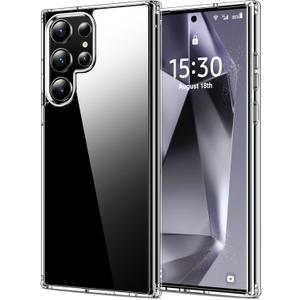 HOOMIL Case for Samsung Galaxy S24 Ultra 6.8-Inch, Non-Yellowing, Drop Protection, Anti-Scratch Transparent Hard Back Phone Cover - Crystal Clear