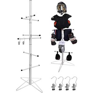 Hockey Gear Drying Rack Metal Hockey Drying Rack for Storing Adult and Child Sports Equipment 4 Additional Hanging Clips