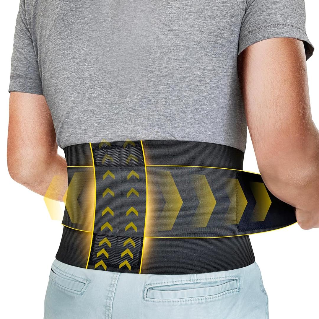 Bracoo Adjustable Back Brace, Back Pain Relief Support for Men and Women, Ideal for Lower Back Pain, Sciatica, Scoliosis, Lifting, Workouts, BS33