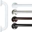 Vive Grab Bar for Bathtubs and Showers - Handicap Bathroom Safety Handrail for Elderly - Wall Senior Rail Handle for Tub, Toilet, Bath (12" (Inches), White)