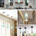 Globe Glass Pendant Lamp Shade Only Light Fixtures Replacement for Mini Pendant Light Art Glass Lamp Covers for Kitchen Island Table lamp glass shade replacement Blue Mixed Yellow