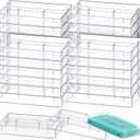 Wenqik 30 Pcs Audio Cassette Storage Cases Plastic Cassette Tape Cases Blank Voice Recording Cassette Tape Holder Clear Music Casette Box Organizer Audio Cassette Storage Products for Art Collection