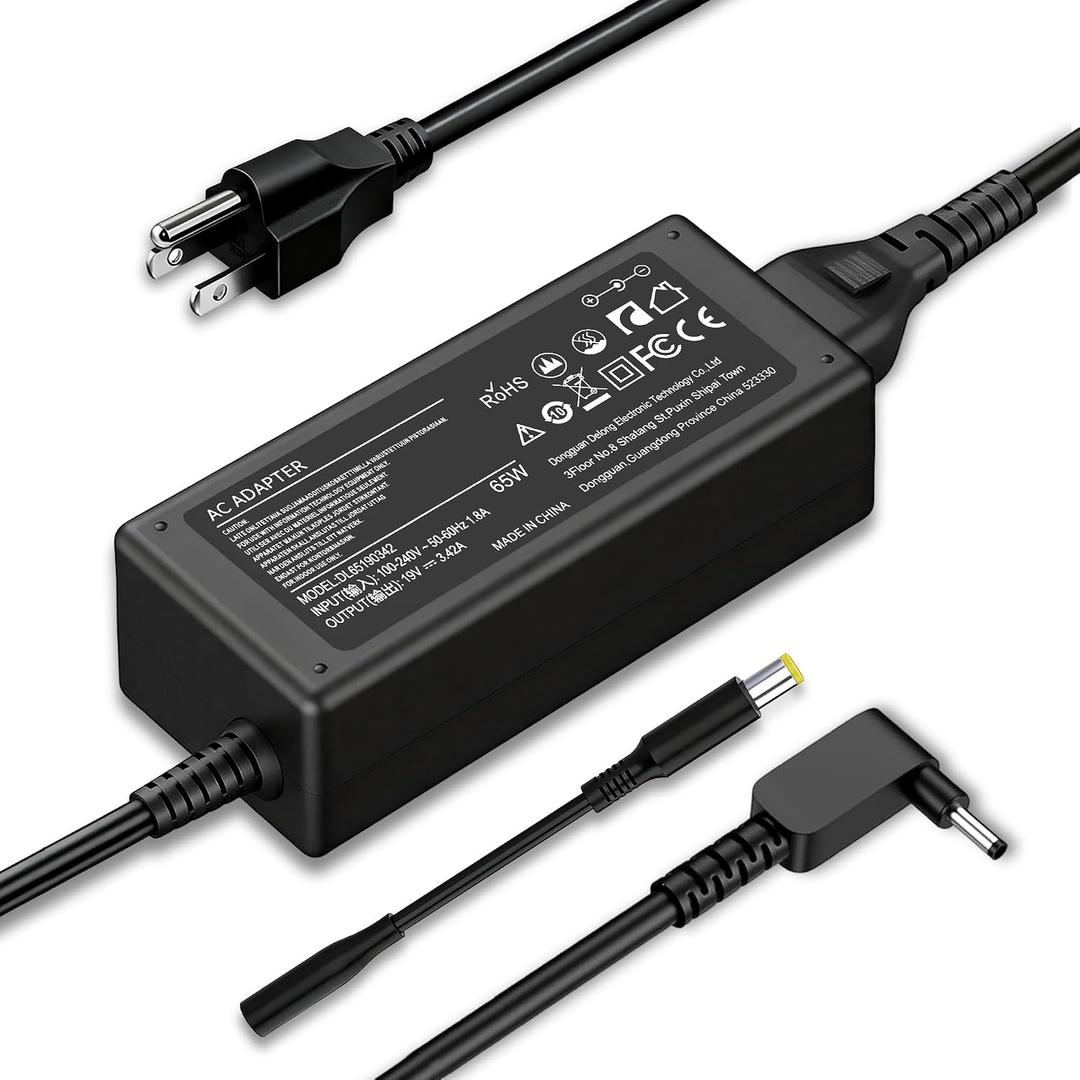65W Laptop Charger Replacement for Acer Laptop Charger N15Q8 N15Q9 N16P1 N20C5 Acer Aspire 1 3 5 A515-44 A515-45 A515-46 A515-54 Aspire 1 5 R15 Chromebook C738T C740 Spin 1 5 Swift 3 Power Adapter