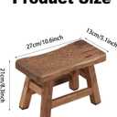 Solid Wood Step Stool, Rustic Small Wooden Stool for Adults, Kids and Toddlers, Mini Bench Plant Stand Fishing Stool for High Beds, Kitchen, Bathroom, Closet, Sink