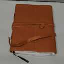 KomalC Handmade Leather Journal | Writing Notebook Diary | Bound Daily Notepad For Men & Women Unlined Paper Medium, Writing Pad for Artist, Sketch (8 x 6, Distressed Tan)