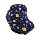 Hudson Baby Unisex Baby Multi-use Car Seat Canopy, Solar System, One Size