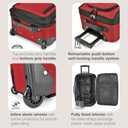U.S. Traveler Rio Lightweight Softside Rolling Carry-on Suitcase, 2-Wheel Single, Red