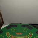 Brybelly 48" Green Octagon Folding Poker and Blackjack Table Top with Carrying Case
