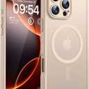 TOCOL Magnetic for iPhone 16 Pro Case, Upgraded Full Camera Protection, Compatible with Magsafe, Drop Protection, Translucent Matte Back Bumper for iPhone 16 Pro 6.3-Inch Desert