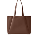 Work Tote Bags for Women 15.6 Inch - Laptop Tote Bag with Zip Compartments - Large PU Leather Office Purse Computer Briefcase