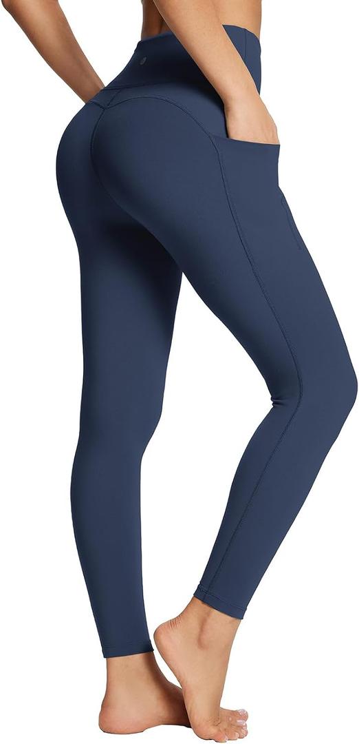 baleaf Women's Leggings with Pockets Tummy Control Workout High Waisted Athletic 7/8 Ultra Soft Gym Yoga Ankle Pants