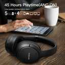 RUNOLIM Hybrid Active Noise Cancelling Headphones, Wireless Over Ear Bluetooth Headphones with Microphone, 70H Playtime, Foldable Headphone with HiFi Audio, Deep Bass for Home Travel Office