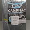 Heavy Duty Tarp 20' x 40', 12 Mil Thick Waterproof Poly Tarps, High Durability, Rip and Tear Resistant with Metal Grommets Every 20 Inches (Silver/Black)