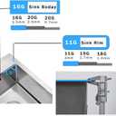 Drop In Bar Sink,15x13 Inch Topmount RV Small Kitchen Sink, 16 Gauge Handmade 304 Stainless Steel,Outdoor Single Bowl Bar Sink with Strainer, Towel