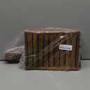 Utoplike Teak Wood Shower Caddy Corner, 2 Tier Bathroom Organizer Countertop, Standing Shower Rack with Handle, Stand Up Shower Basket for Shampoo, Shelf Rack for Inside Shower, Kitchen Desktop