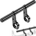 Bike Handlebar Extender - 11.81" Aluminum Extension with Aluminum Alloy Dual-Clamp Mounting Base for Bicycle and Motorcycle, Fits Handlebar Diameters of 0.875"/ 1.0"/ 1.125"/ 1.26"