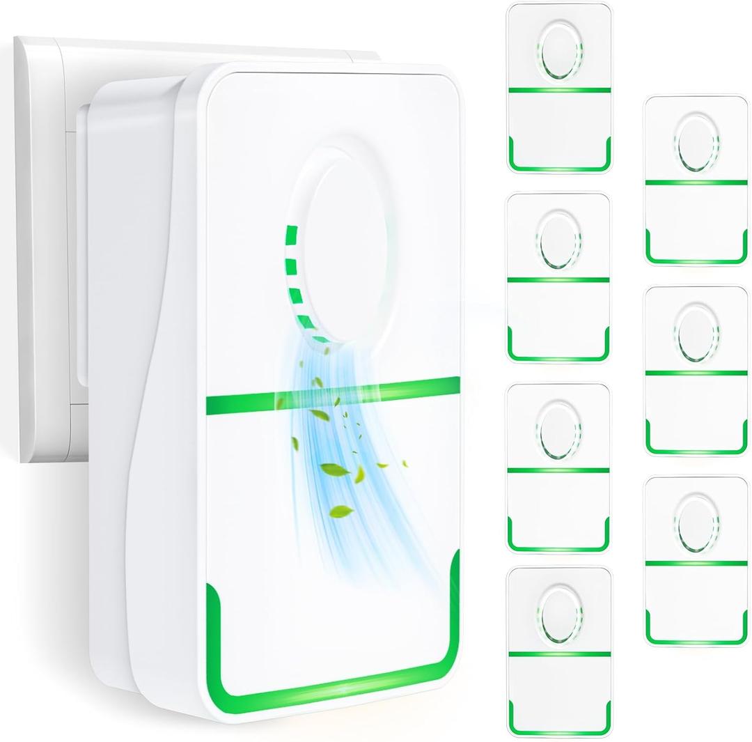 8Pack Air Ionizer Plug In Air Purifier with Negative Ion Generator,Air Ionizers for Dust Mites Plug in,Quiet Mini Air Freshener for Bedroom,Office,Basement,Air Purifiers for Odor,Pets Smell,Dust,Smoke