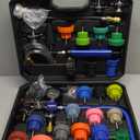 Orion Motor Tech Coolant Pressure Tester Kit, 31pc Master Coolant Vacuum Refill Kit with 23 Radiator Adapters, Radiator Cooling System Pressure Tester Kit with Vacuum Pump Vacuum Purge & Refill Tool