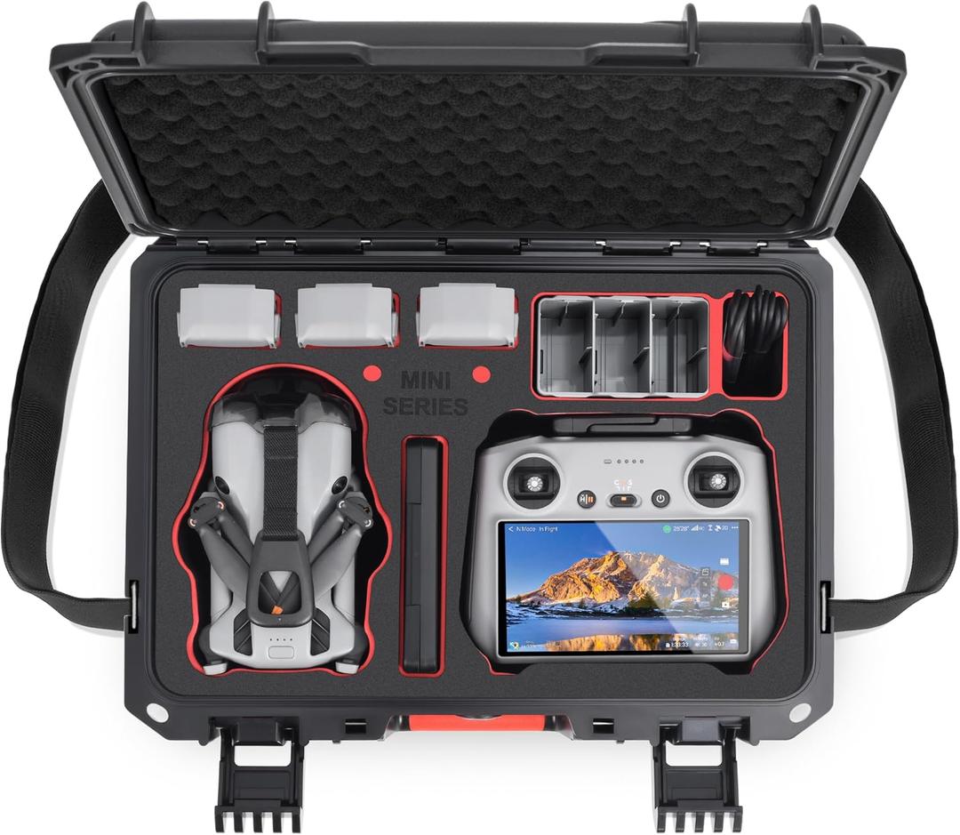 STARTRC Waterproof Hrad Case for DJI Mini 5 Pro Drone, Fly More Combo,RC2/RC-N3, Batteries(7 pcs), Charging Hub, 65W Charger, Filter Set & More Accessoriessize:14.5115.1 in