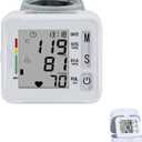 TOPBOMED Electronic Blood Pressure Monitor,Wrist Blood Pressure Monitor 2x99 Reading Memory for Adults Wrist BP Monitor with Carrying Case for Home Use