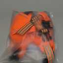 Funfox Dog Harness No Pull, Adjustable Pet Vest Harness, Super Soft Material with Vertical Handle Easy Control, Reflective Night Walking, 2 Leash Clips for Medium Sized Dogs, Orange, M