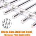 304 Stainless Steel Grill Grates for Charbroil Performance 463342119 463347017 463335517 463376017, Grill Grates Replacement for Char-Broil 463342118 463347418 463347519, G470-0003-W1 G470-0002-W1