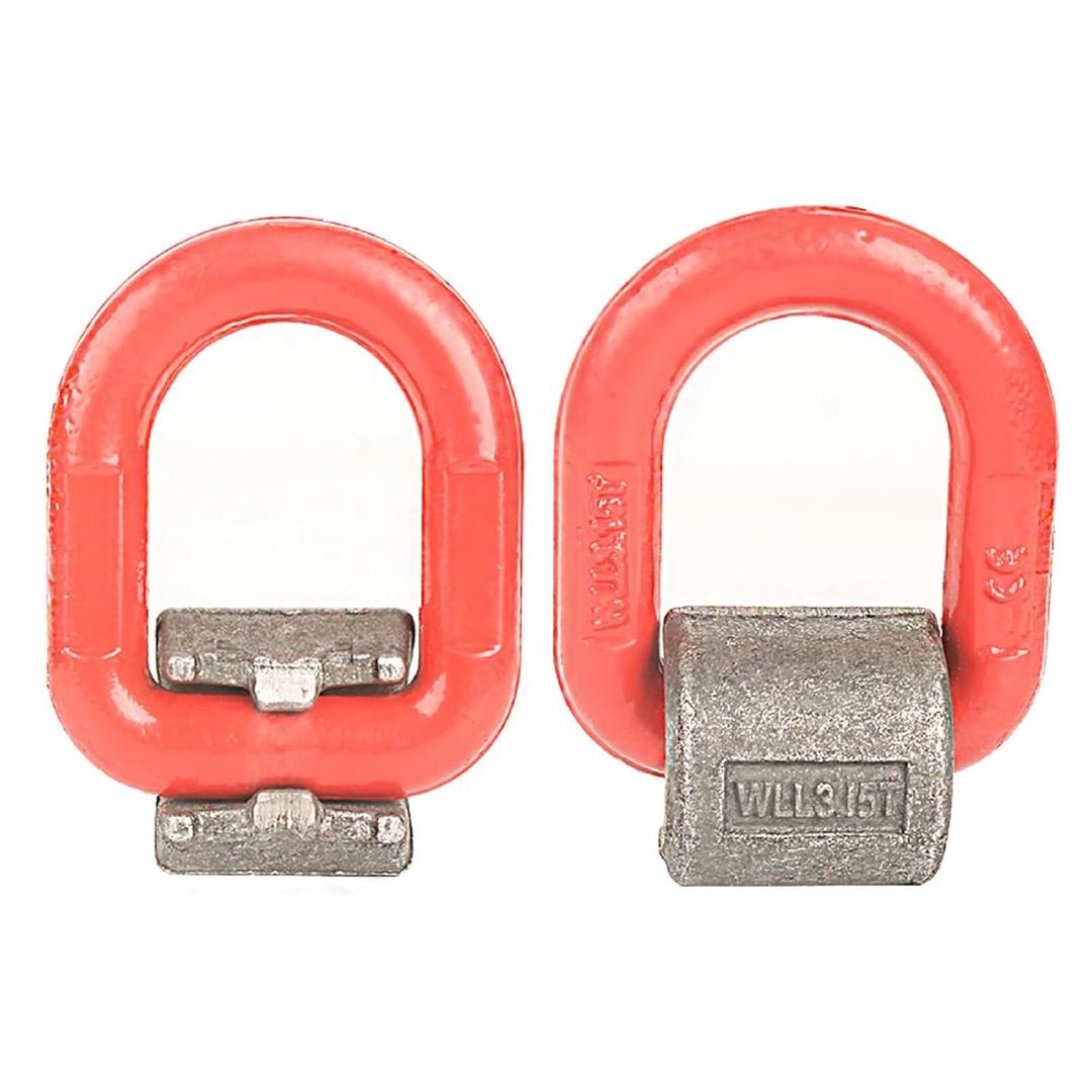 3.15 Ton Heavy Duty Welded Lifting Ring,High-Strength Alloy Steel D-Ring Lifting Attachment Spring G80 Forging Die Marine Truck Welding Ring (3.15T -Die forging Version, 2)