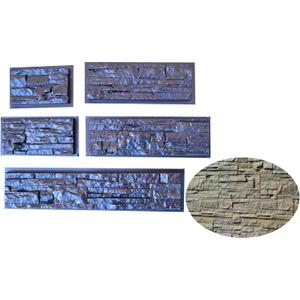 Concrete Molds DIY Sold 5 pcs ABS Plastic Moulds for Concrete Plaster Wall Stone Brick Home DecorationTiles Wall Decor W01