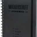 Nextnoid Hardcover Fitness Journal Workout Planner for Men & Women - A5(5.7" x 8.3") Sturdy Workout Log Book to Track Gym & Home Workouts (Black)