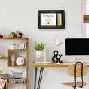 GraduationMall 11x17 Black Wood Diploma Frame with Tassel Holder for 8.5x11 Certificate Document,Real Glass,Black over Gold Mat