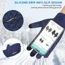 Achiou Winter Gloves, Glove for Men Women, Upgraded Touch Screen Texting Warm Running with Thermal Soft Knit Lining, Size: X-Small