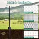Nexnonico 10 PCS Fence Posts 3FT, No Dig U-Post Stakes for Wire Fencing