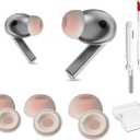 Galaxy Buds 3 Pro Replacement Ear Tips, Premium Silicone Earbuds with Cleaner kit for Samsung Buds 3 Pro Earbuds, Secure Fit(Translucent Orange)