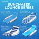 SWIMLINE ORIGINAL 10000M Sunchaser Sling Style Floating Lounge Chair Pool Float | Molded Frame & Pontoon Design | Pool Floats Adult | Pool Lounger | Pool Accessories | Pool Chairs and Lounges