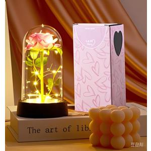 Gifts for Mom, Mothers Day Romantic Gift - Light Up Preserved Roses Forever Silk Flowers for Mom Women Wife Girl Friend, Valentines, Birthday, Christmas, Thanksgiving, Wedding (Pink)