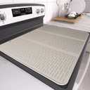 Stove Top Cover for Electric Stove - Foldable Glass Top Stove Cover Protector,Ceramic Flat Top Stove Cover, Induction Cooktop Protector, Oven Cover, 28" x 20" Dish Drying Mat (Taupe)