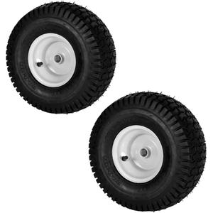 Rocky Mountain Goods 15x6.00 6 NHS Lawn Mower Tire and Wheel - Replacement Wheel for Craftsman, John Deere, Cub Cadet, Riding Mower, Tractor - Turf Saver Tread - Heavy Duty 4 Ply - Tubeless Tire (2)