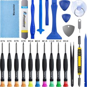 24 Pieces Premium Opening Pry Tool Screwdriver Set Repair Kit for Fix Apple iPhone 15 14 13 12 11 Pro Max/XS/XR/X/8 Plus/7/6,iPad Pro Air Mini, iPod,Cell Phone,Pry Open Replace Screen Battery