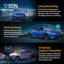 Vital Dash Camera Pro 2026 Dashcam Front and Rear Camera for Cars Dual Car Camera with Night Vision, G-Sensor 24/7 Parking Surveillance, Loop Recording, Wide Angle Easy Setup Vital Dash Cam Pro FHD
