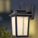 LED Dusk to Dawn Outdoor Wall Lantern with Sensor - Exterior Porch Lighting Fixtures, Black Outside Wall Mount Sconce with 13W 3000K for House Garage, Doorway Garden Patio, 100% Waterproof Anti-Rust 