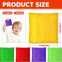 Small Colorful Nylon Bean Bags for Hand Toss Games - Outdoor Cornhole Bean Bags, Tossing Bags for Sports, Backyard, and Family Activities (4.7in-15 Pcs)