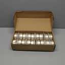 6 Oz Aluminum Metal Tin 18 Pack Can Tins Empty Screw Top Spice Tins Aluminum Containers with Lids(Frosted Gold)